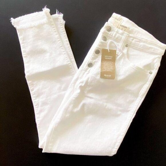Madewell jeans white 10" High-Rise Skinny Jean size 32 - Picture 5 of 14